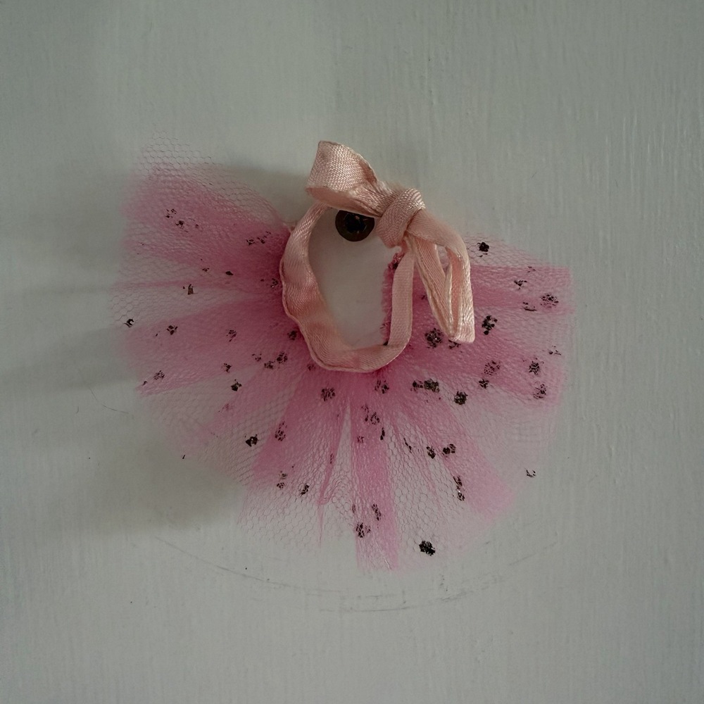 Vintage Barbie Doll  1964 Dog 'N Duds Pink Glitter Ballet Tutu #1613 Tulle Bow